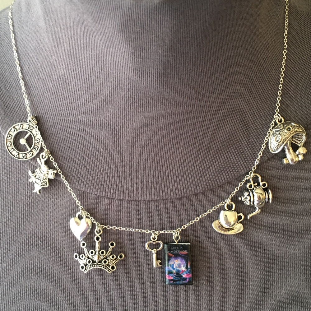Alice in Wonderland by Lewis Carroll Handmade Literature Necklace, Book Cover - Picture 9 of 16
